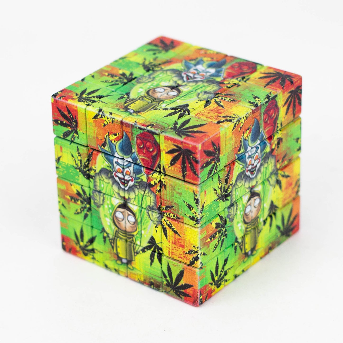 Cartoon Cube Herb Grinder - 4 Parts_9