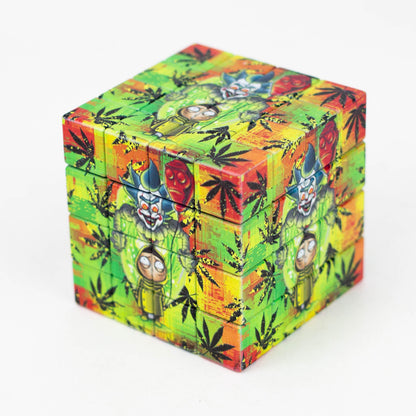 Cartoon Cube Herb Grinder - 4 Parts_9