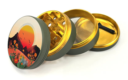 Green Star | 2.5" (63mm) Herb Grinder - Spring Sunrise Design_2