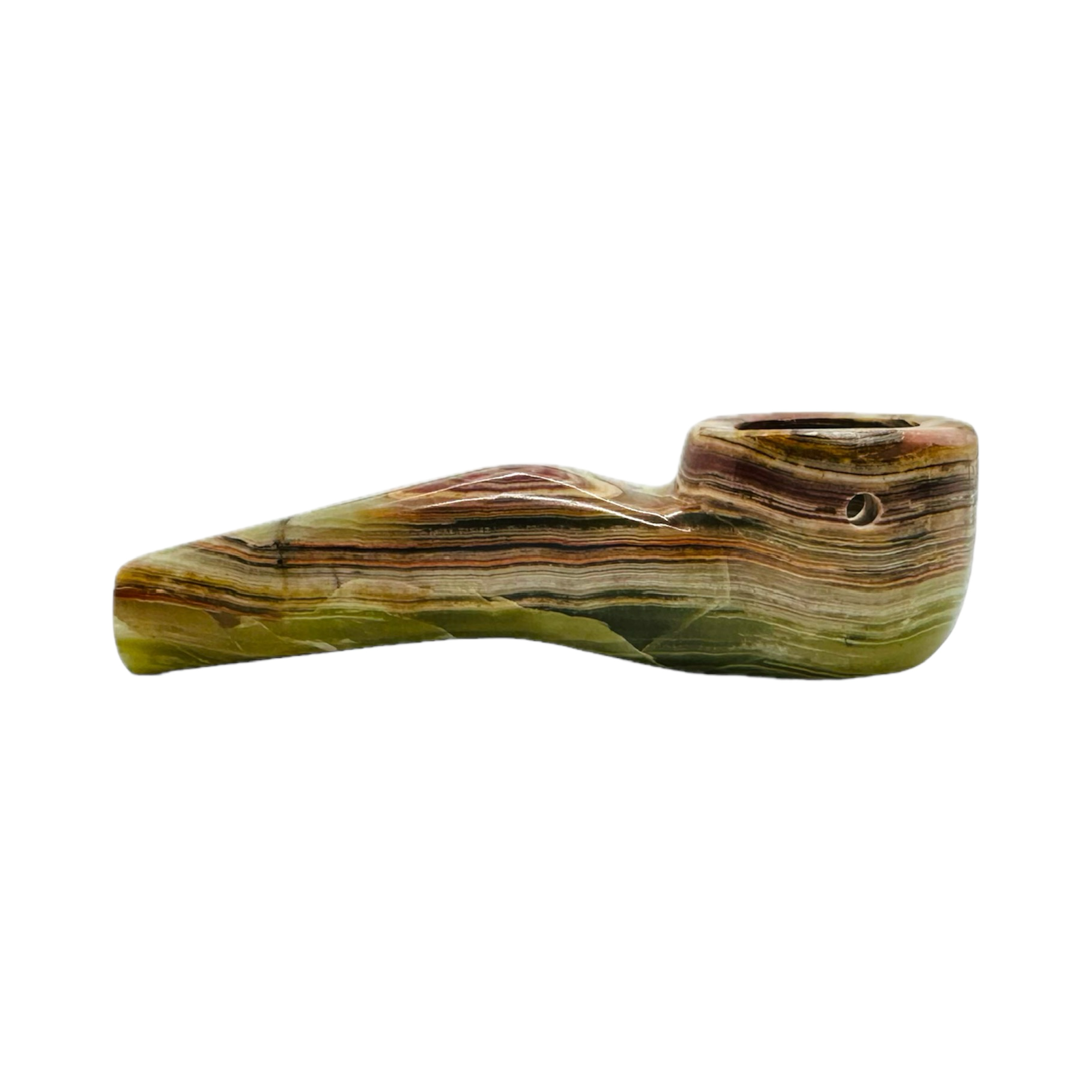 StoneAge | 4" Handmade Tobacco Smoking Pipe – Model: Curve, Includes Gift Box_4