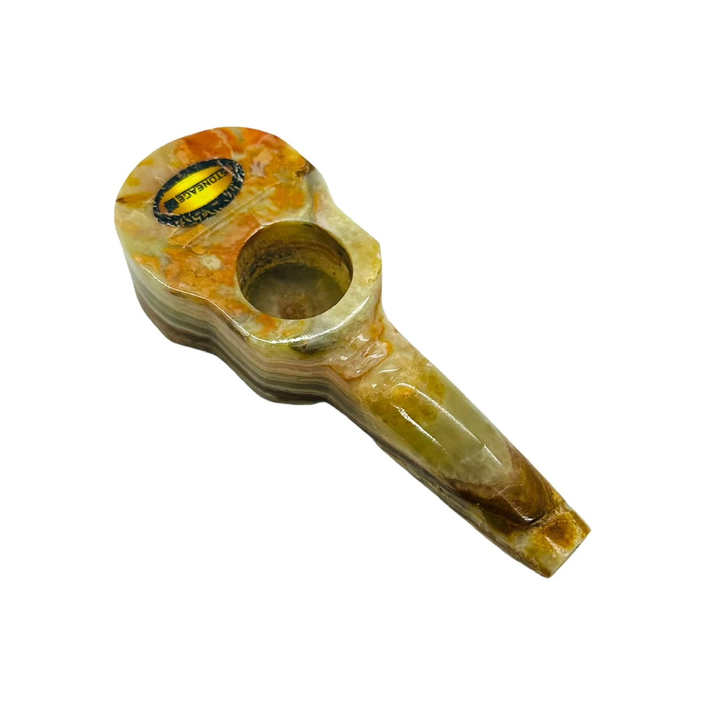 StoneAge | 4" Handmade Tobacco Smoking Pipe – Model: Guitar, Includes Gift Box_5