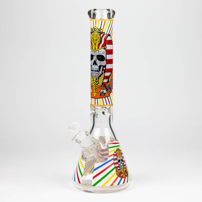 16" Glow in the dark 9mm glass water bong [GBT2301]_2