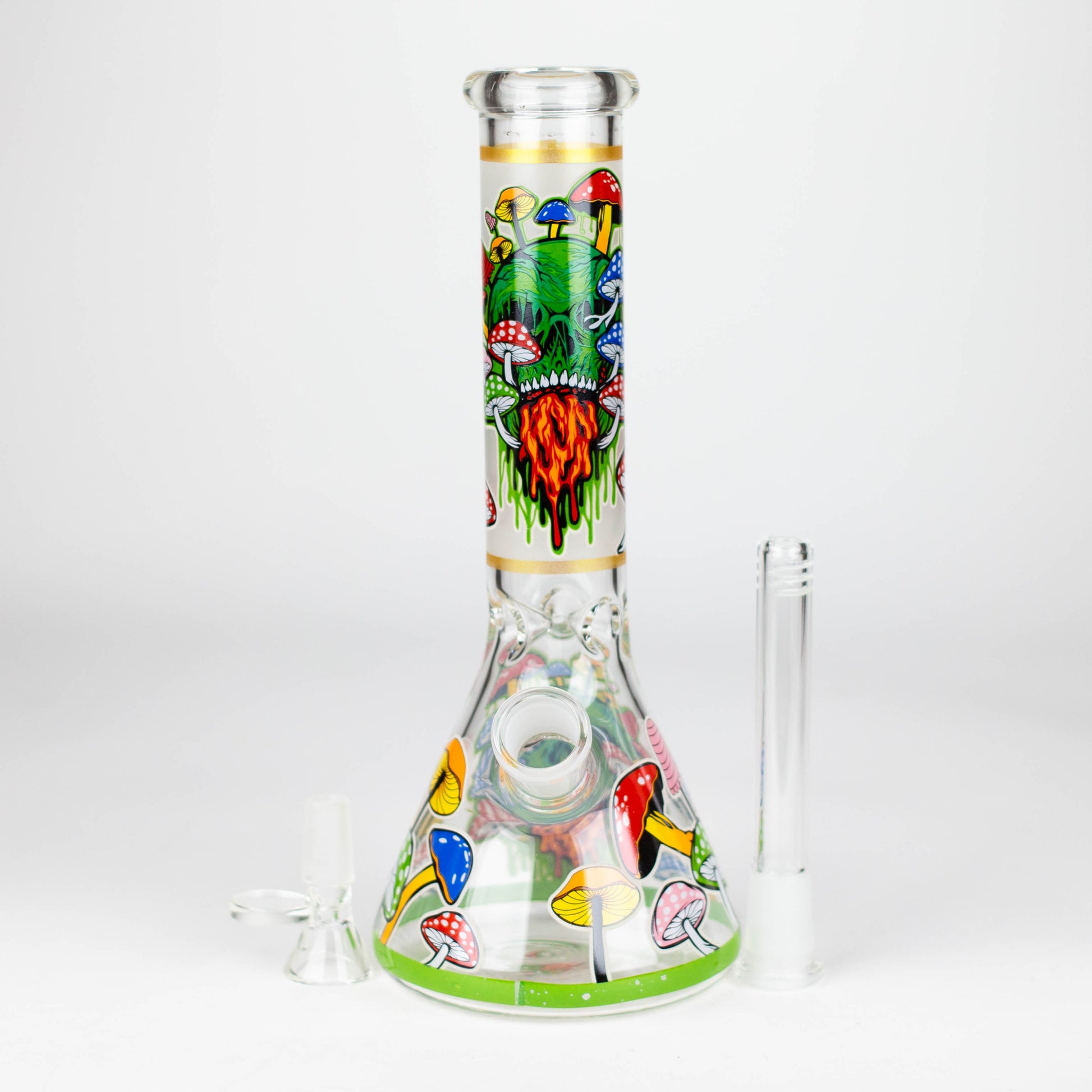 10" Glass Bong With The Nature Design_2