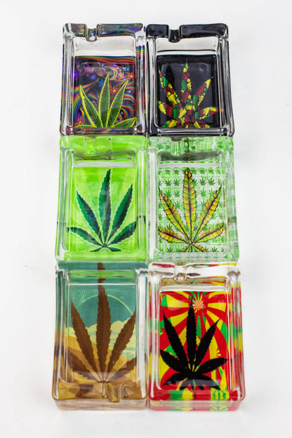 Rectangle glass ashtray Box of 6_3