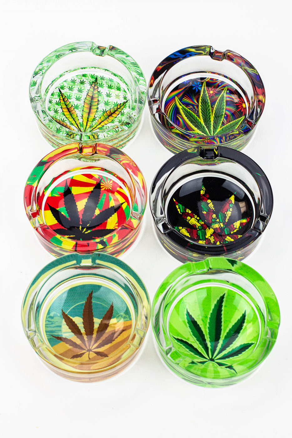 Round glass ashtray Box of 6_6