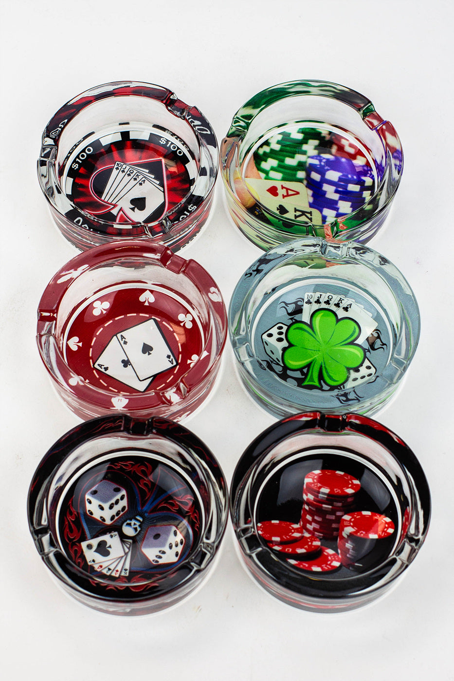 Round glass ashtray Box of 6_10