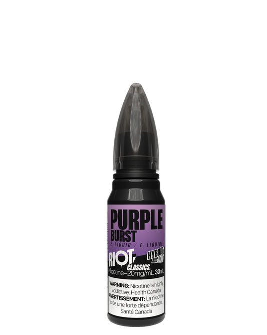 Purple Burst Hybrid Salts 30ml by Riot S:alt - Rigs N Clouds Canada