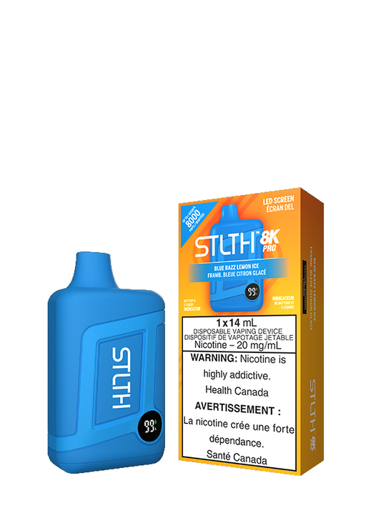 Blue Razz Lemon Ice STLTH 8K PRO Disposable (Carton of 5 Units) - Rigs N Clouds Canada