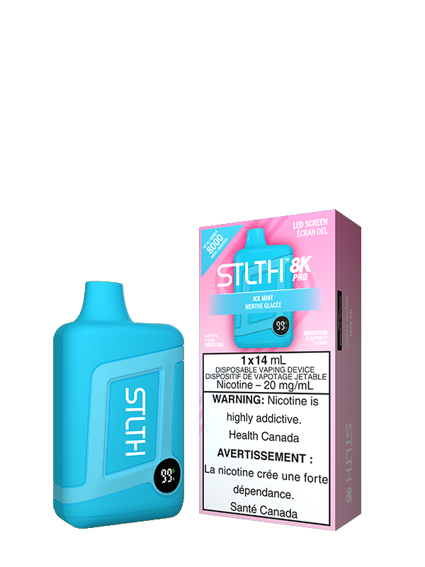 Ice Mint STLTH 8K PRO Disposable (Carton of 5 Units) - Rigs N Clouds Canada