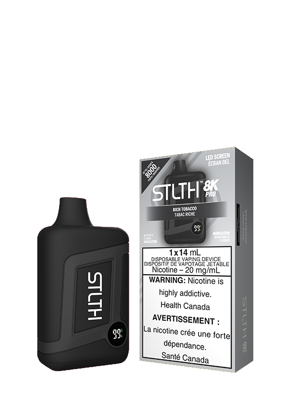 Rich Tobacco STLTH 8K PRO Disposable (Carton of 5 Units) - Rigs N Clouds Canada