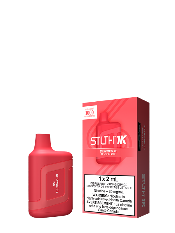 Strawberry Ice STLTH 1K Disposable (Carton of 6 Units) - Rigs N Clouds Canada