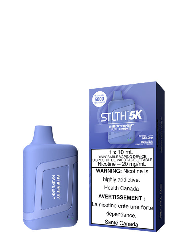 Blueberry Raspberry STLTH 5K Disposable (Carton of 5 Units) - Rigs N Clouds Canada