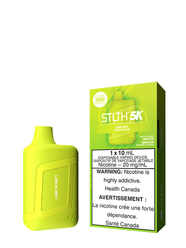 Lemon Mint STLTH 5K Disposable (Carton of 5 Units) - Rigs N Clouds Canada