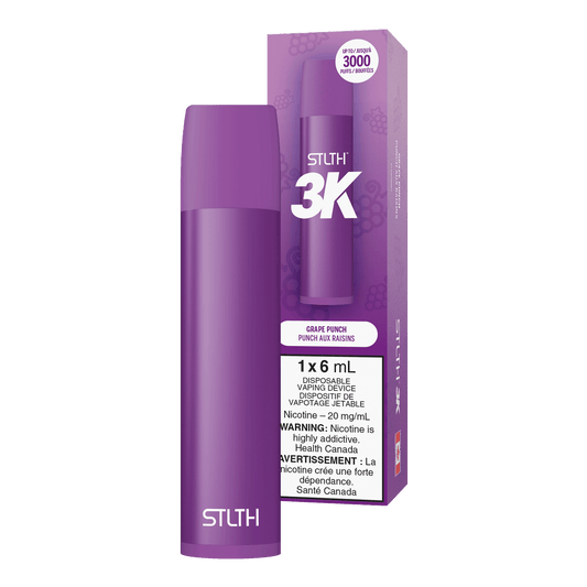 Grape Punch STLTH 3K Disposable (Carton of 6 Units) - Rigs N Clouds Canada