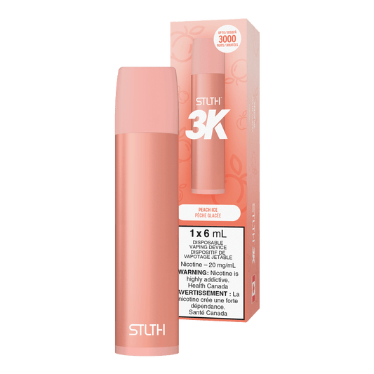 Peach Ice STLTH 3K Disposable (Carton of 6 Units) - Rigs N Clouds Canada