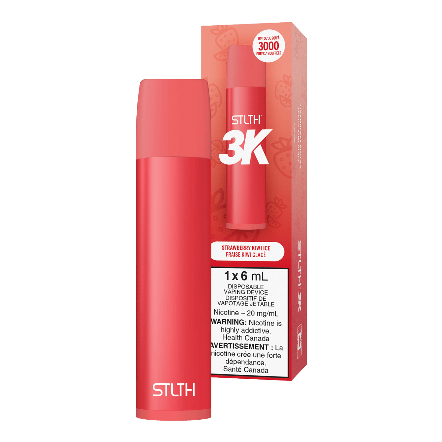 Strawberry Kiwi Ice STLTH 3K Disposable (Carton of 6 Units) - Rigs N Clouds Canada