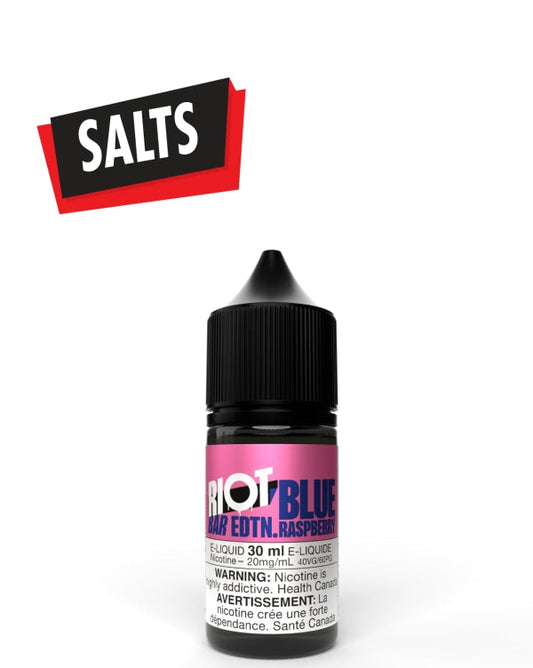 Blue Raspberry Salts 30ml by Riot Bar - Rigs N Clouds Canada