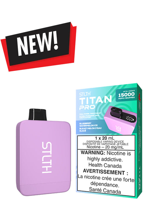 Blueberry Watermelon Ice STLTH TITAN PRO Disposable (Carton of 5 Units) - Rigs N Clouds Canada