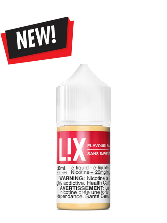 Flavourless Salts 30ml by L!X - Rigs N Clouds Canada