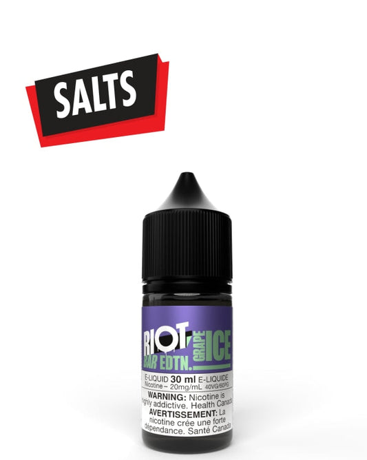 Grape Ice Salts 30ml by Riot Bar - Rigs N Clouds Canada