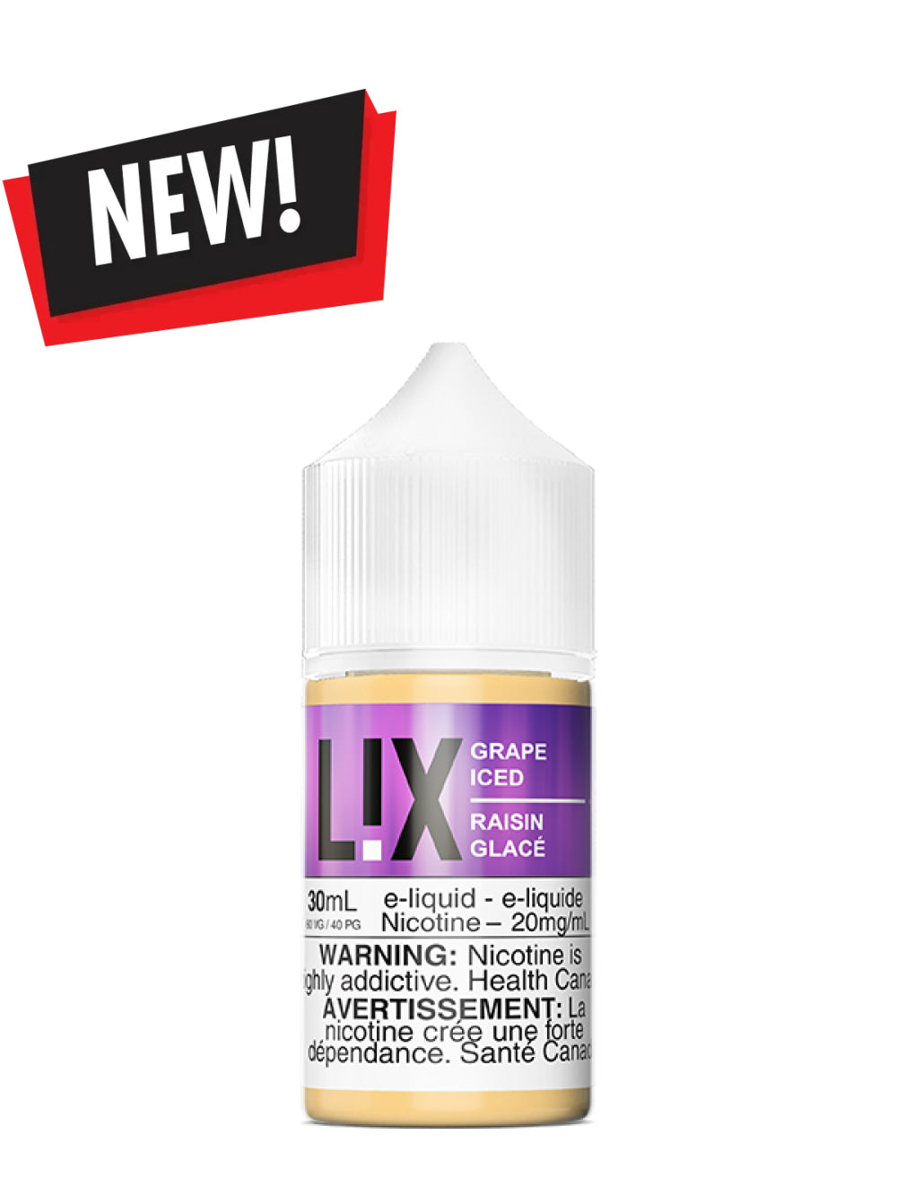 Grape Iced Salts 30ml by L!X - Rigs N Clouds Canada