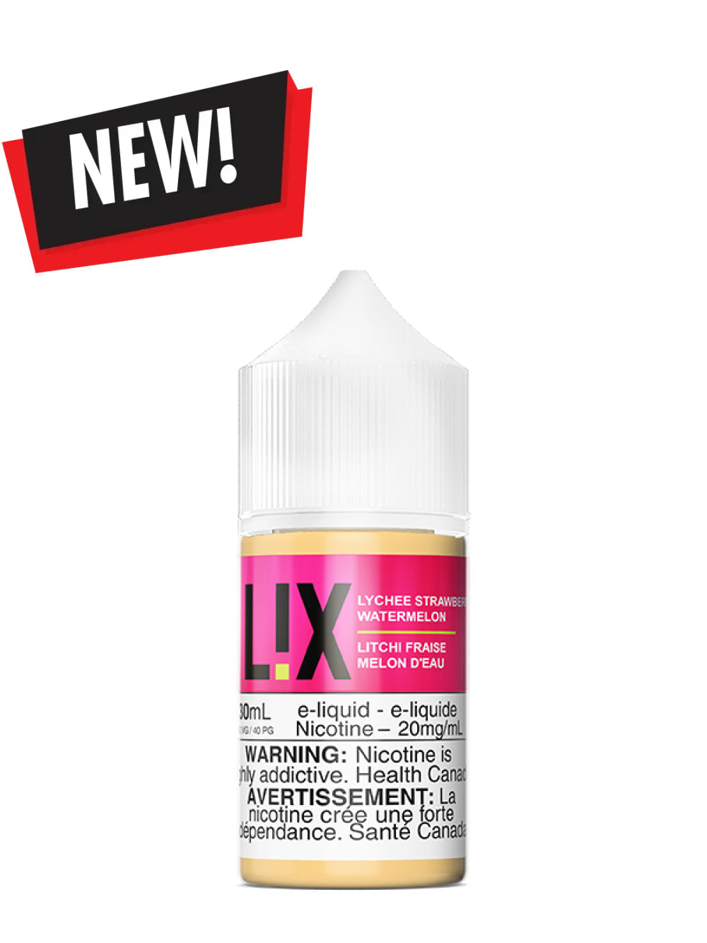 Lychee Strawberry Watermelon Salts 30ml by L!X - Rigs N Clouds Canada