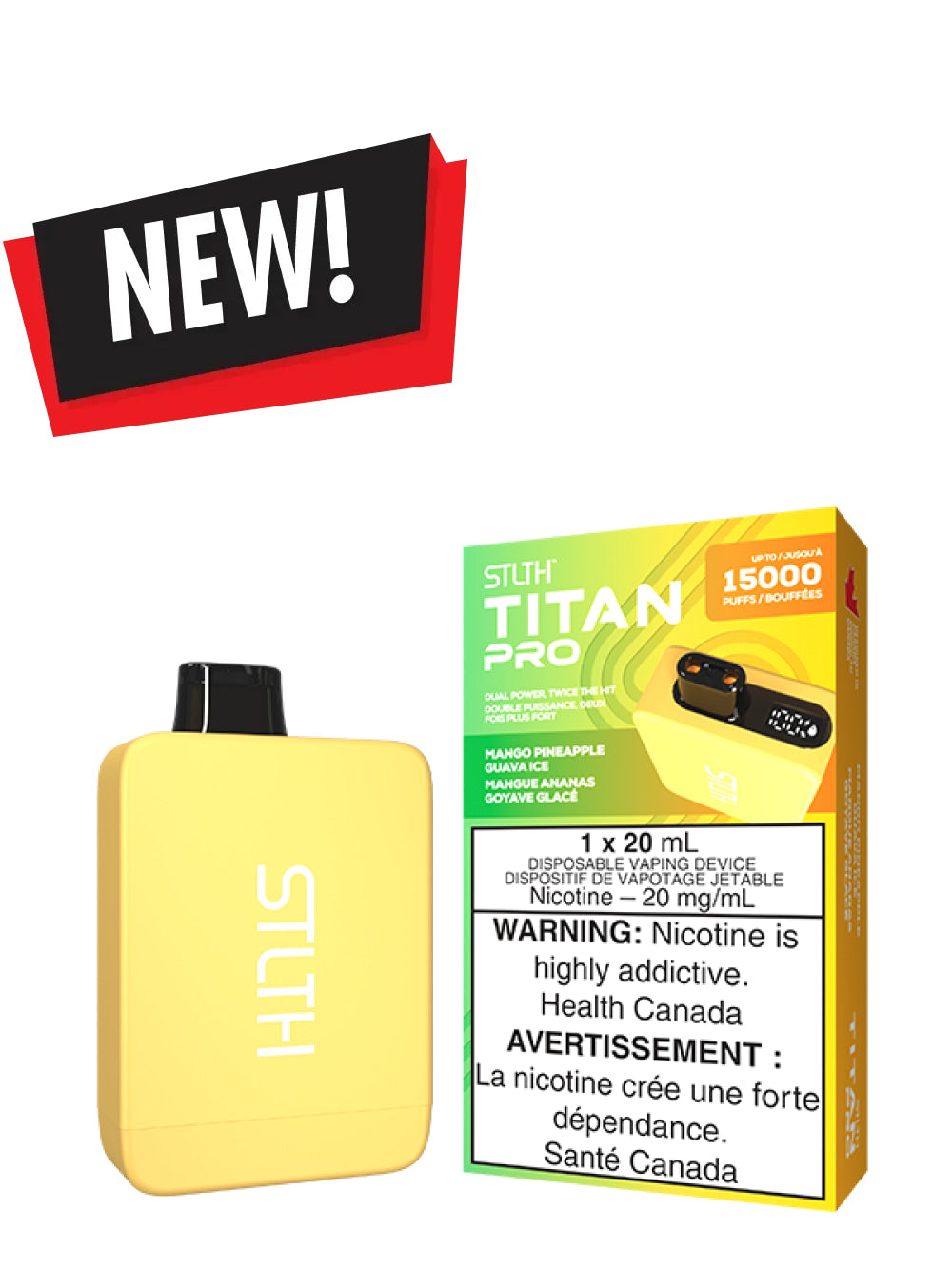 Mango Pineapple Guava Ice STLTH TITAN PRO Disposable (Carton of 5 Units) - Rigs N Clouds Canada