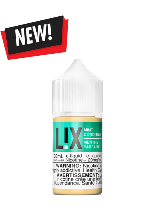 Mint Condition Salts 30ml by L!X - Rigs N Clouds Canada