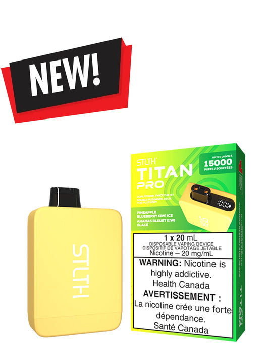 Pineapple Blueberry Kiwi Ice STLTH TITAN PRO Disposable (Carton of 5 Units) - Rigs N Clouds Canada