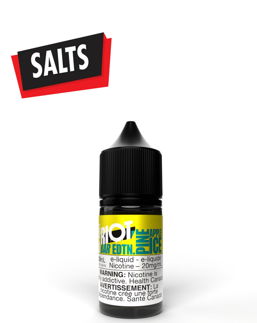 Pineapple Ice Salts 30ml by Riot Bar - Rigs N Clouds Canada