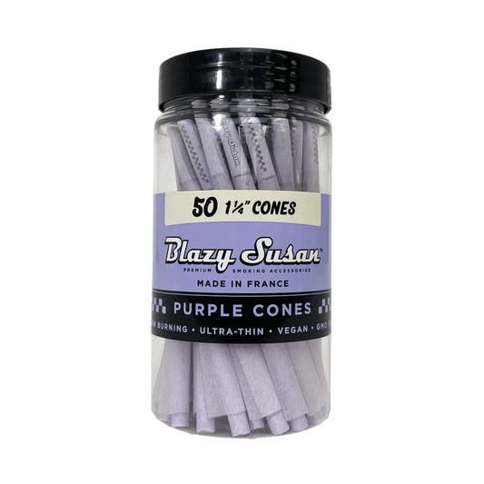 Blazy Susan | Purple pre rolled cones  size 1-1/4" Pack of 50_0