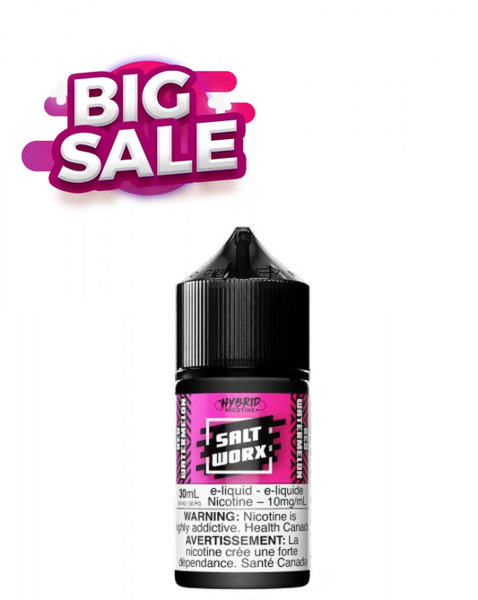 Red Watermelon Hybrid Salts 30ml by Salt Worx - Rigs N Clouds Canada