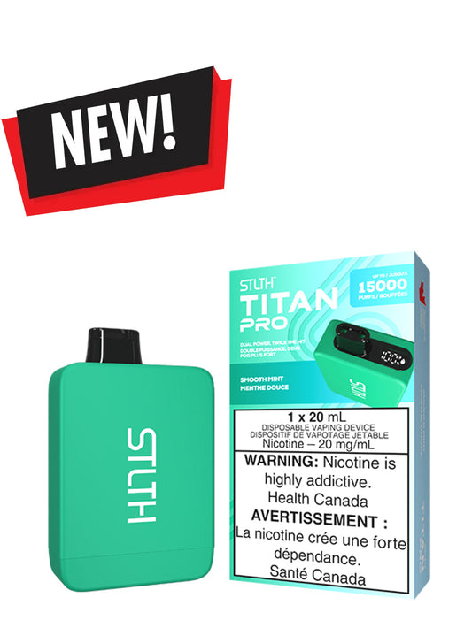 Smooth Mint STLTH TITAN PRO Disposable (Carton of 5 Units) - Rigs N Clouds Canada