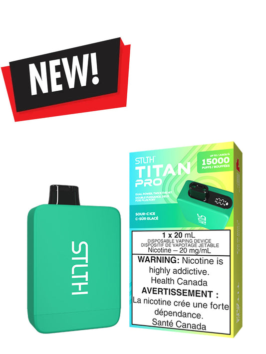 Sour-C Ice STLTH TITAN PRO Disposable (Carton of 5 Units) - Rigs N Clouds Canada