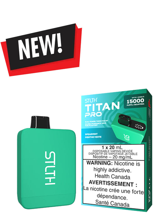 Spearmint STLTH TITAN PRO Disposable (Carton of 5 Units) - Rigs N Clouds Canada