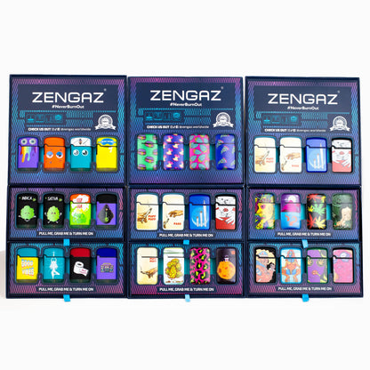 ZENGAZ® Mega Jet Single flame Torch lighter Display of 48_4